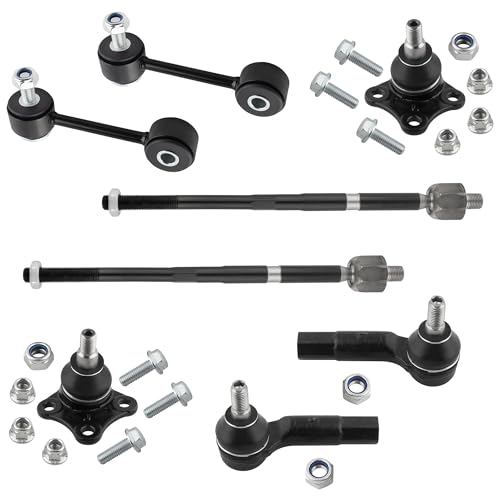 WEDOAUTO 8Pcs Front Inner Outer Tie Rods End + Lower