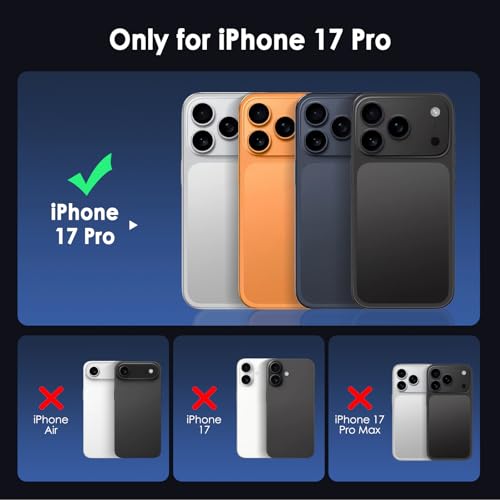 Image of FanTEK Phone Case Compatible with iPhone 17 Pro 6.3 Inch, Magnetic Case Clear Protective Bumper Hard Back Cover