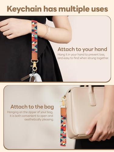 Image of Wristlet Keychain for Women and Men, Key Chain Holder, Wrist Lanyard for Keys