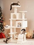 Picture of YITAHOME 190.5 cm Tall Heavy Duty Cat Trees for Large Cats, 75inch Maine Coon Tower for Indoor Large Adult with Scratching Post, Hammock, Cat Condo for Adult Cats,Beige