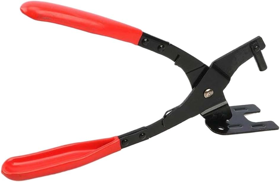 Rubber Grommet Removal Tool 25 Degree Offset Exhaust Hanger Pliers Red Hand Tool Compatible with Car Exhaust Bracket