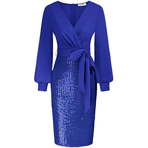 GRACE KARIN Vestido Midi Recto con Lentejuelas Mujer Cover