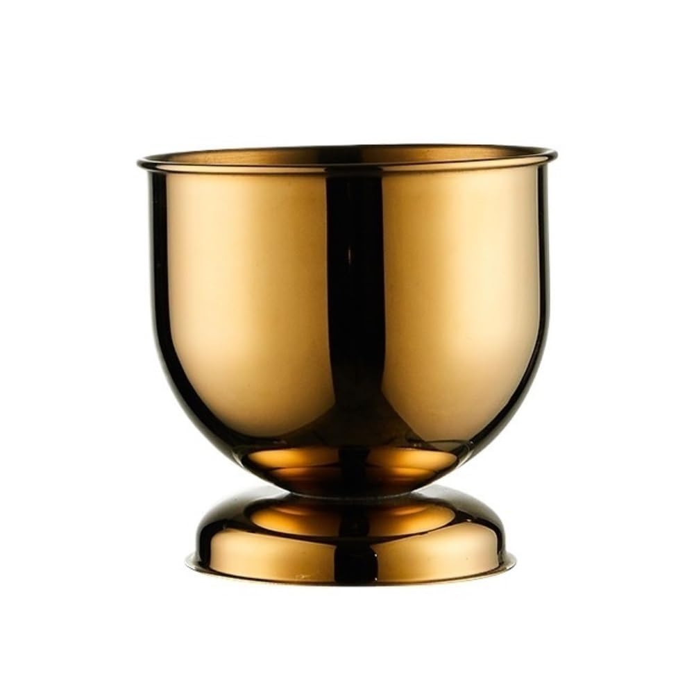 Secchiello per ghiaccio, portatile, in acciaio inox, per champagne, birra, cocktail, interni, esterni, campeggio, picnic (oro, grande)