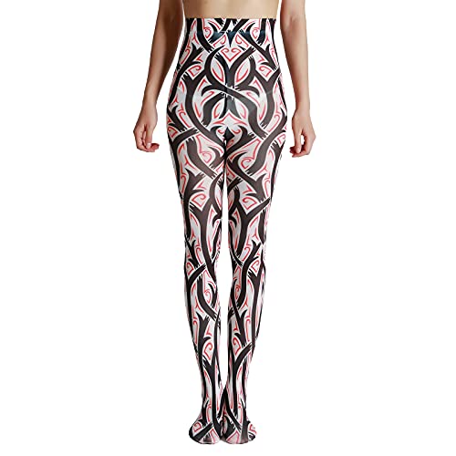 Image of Sahabowi Women Tights, Sheer High Waist Pantyhose, Vintage Control Top Stockings
