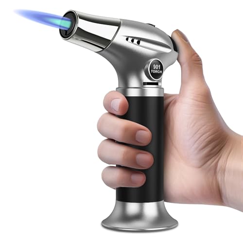 Comparison: Best Torch For Creme Brulee 8 Sondiko Blow Torch, Butane Torch Lighter, Refillable Creme Brulee Torch with Adjustable Flame, Safety Lock for Soldering, Kitchen, Welding, Butane Gas Not Included
