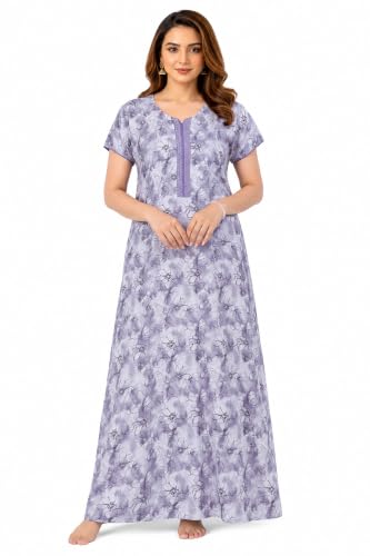 Image of Nighty| Nighty for Women Stylish| Alpine Nighty for Women| Night Gown for Women Stylish| Sleek A-Line Silhouette| Breathable Alpine Fabric|