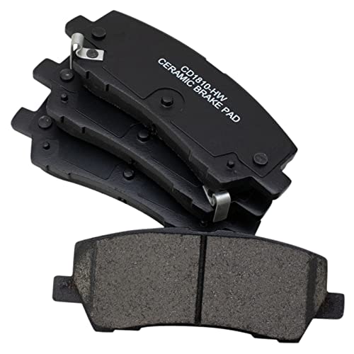 Image of TRQ Rear Brake Pad and Rotor Set Ceramic Compatible with 2018 Ford Mustang