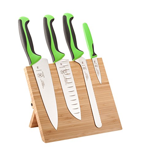 Mercer Culinary M21981GR 5-Piece Magnetic Board Set Knife, Steel, Green Handles