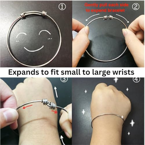 Image of Infinity Collection Gymnastics Charm Bangle Bracelet- Rose Gold Plated She Believed She Could So She Did Gymnastic Jewelry - Gift For Gymnast