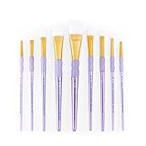 Royal & Langnickel RCC 306 - Set de brochas planas de taklon blanco, 9 piezas