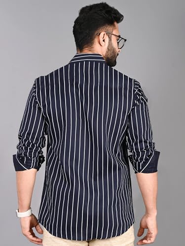 Image of Noble Monk Men's Full Sleeve Shirt | Casual Formal Button Down Top | Regular Fit Stylish Wear | Comfortable Everyday Apparel