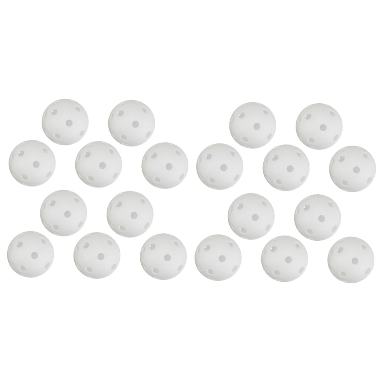 BESPORTBLE 2sets Air Flow Hollow Balls Soft Practice Golf Training Balls for Flight Training 20pcs*2