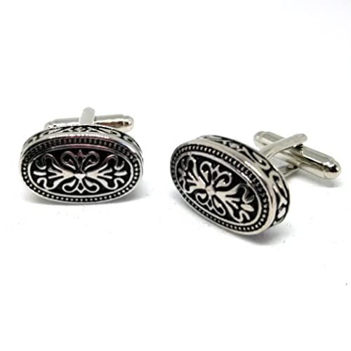 Mancuernillas Vintage Diseño Irlandés Cruz Celta Plata miniatura 1