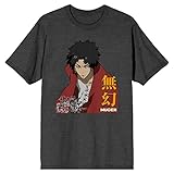 Samurai Champloo Mugen Kanji Logo Men's Charcoal Heather T-Shirt-XXL