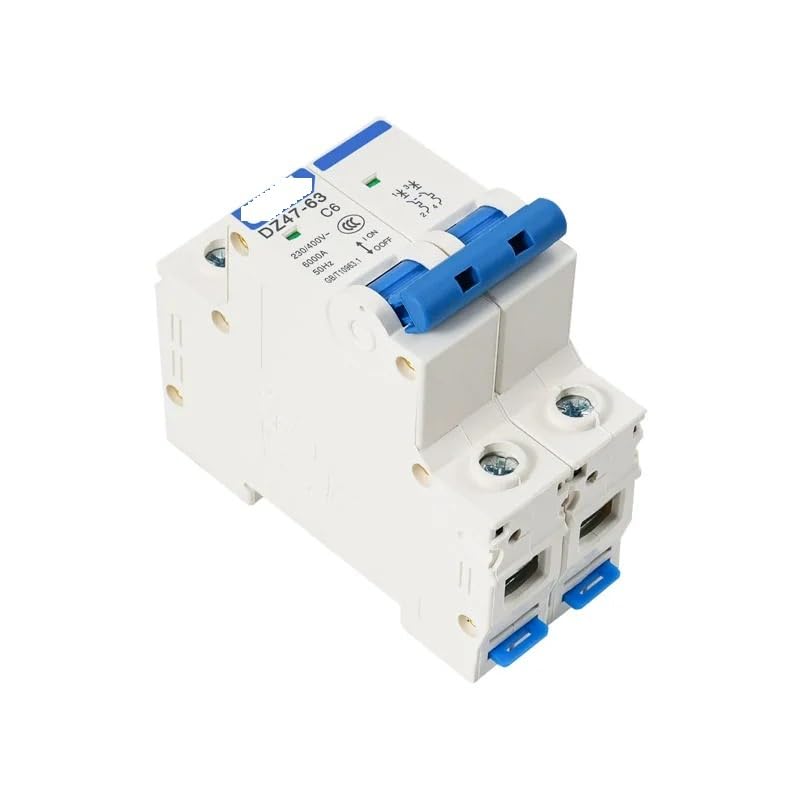 Disjoncteur, Disjoncteur miniature à courant alternatif C45 2P 6A 10A 16A 20A 25A 32A 40A 50A 63A 220V/230V 400V AC, type courbe C, for rail DIN(25a)