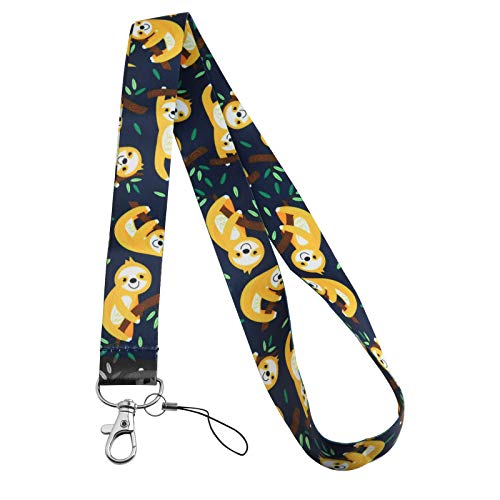 Myospark Animals Gift Funny Animals Printed Lanyard Keychain Id Badge Holder Animals Lover Gifts (Sloth Lanyard Id) #TOP14
