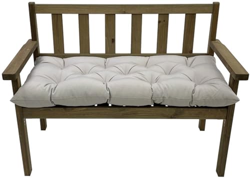 UWOBTN Cojín para Banco de Jardín Impermeable 130x50cm Interior/Exterior Cojines para Banco 2/3 Plazas Antideslizante Cojín para Asiento para Terraza Balcón Palet Comedor Columpios(Color1)