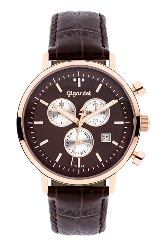 Montre quartz japonais Gigandet en cuir, l'élégance classique au quotidien pour tous