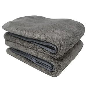 Platinum Microfiber Towels for Cars – Set of 2 Drying Towels with Maximum Absorbency, Scratch Free Wash Towels for Detailing, Microfiber Cleaning Cloth Towel Kit
