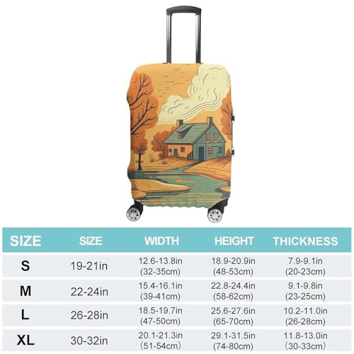 River in Front of House Luggage Cover Washable Elastic Suitcase Cover, Anti Scratch Personalized Suitcase Protectors, Fashion Baggage Covers For Travel2