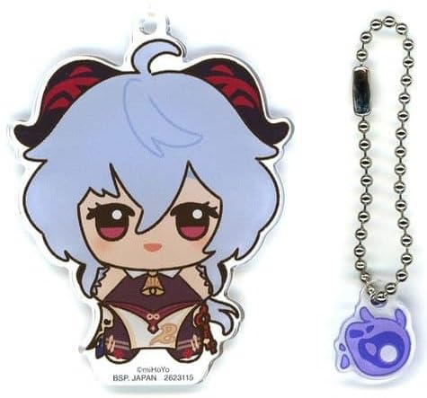 原神 ちびぐるみアクリルプレートキ—ホルダ—~秘宝の行方~ 【P.甘雨(小さな仙霊・紫苑)】 単品 プライズ