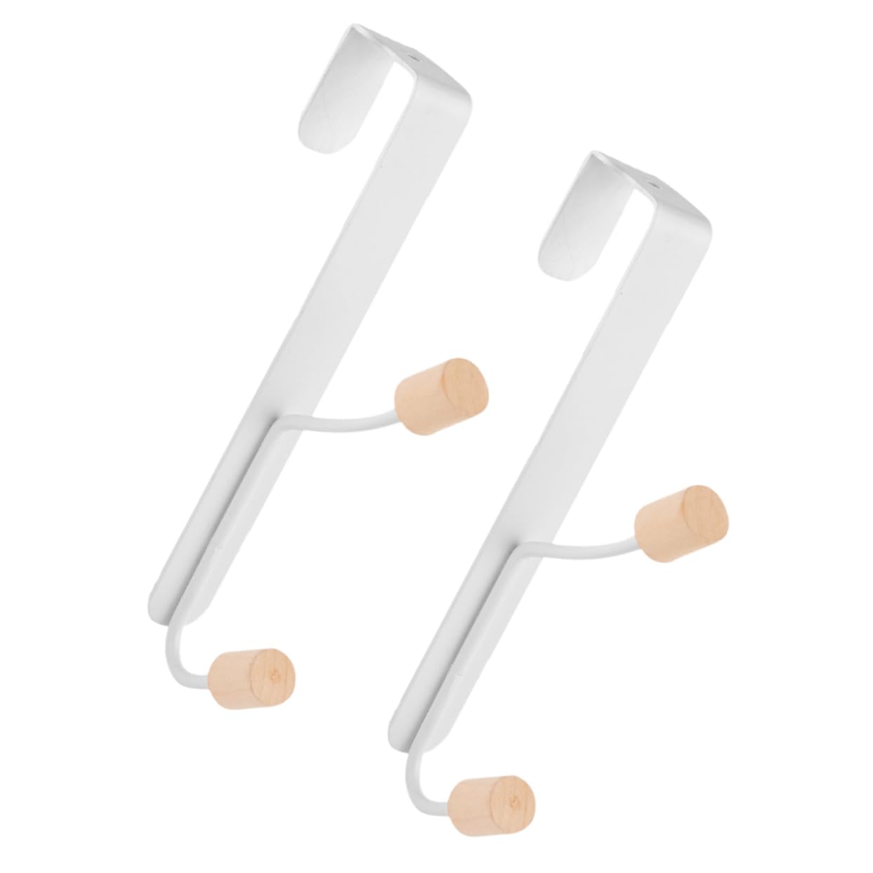 HOOTNEE 2pcs Over Door Hanger Strong and Hooks Over Door Coat Rack Easy Mounting Multi-Purpose Hanger for Home Decor