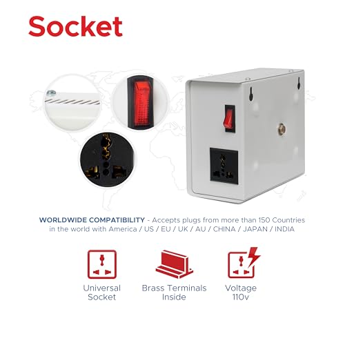 Image of Maxine 750 Watt 220v to 110v Step Down Voltage Converter for US Appliances Used in India Step Down Transformer for US Device (Mark II)