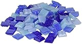 Jennifer's Mosaics Denim Mix 3/8-Inch Venetian Style Glass Mosaic Tile, Assorted Colors, 8-Ounce