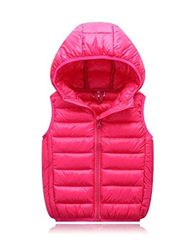 Image of LANBAOSI Boys Girls Winter Hooded Puffer Vest Kids Lightweight Sleeveless Jacket