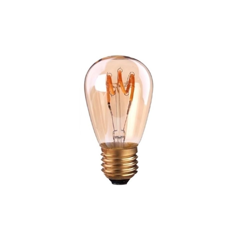 1fortunate Lights, Paquete de 20 Bombillas LED esféricas AC220V E27 3 W S14/ST45/T45 Amarillo cálido 2200 K luz Flexible Fuente de luz Decorativa Retro(ST45 3W)