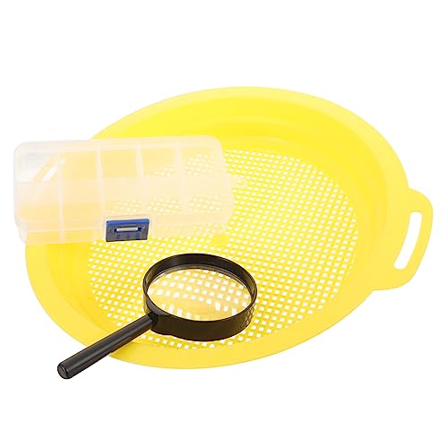 CIMAXIC Multipurpose Gold Panning Tools Sifting Screen Mining Kit Mesh Pan Sorting Sifting Pan for Efficient Prospecting