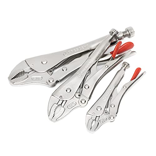 Crescent 3 Pc. Curved Jaw Locking Pliers With Wire Cutter Set - Clp3Setn-08 #TOP3