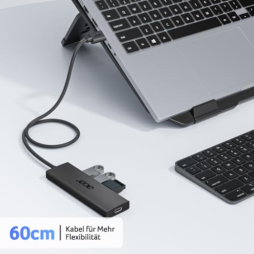 Acer USB 3.0 Hub mit USB-C-Stromversorgung, Ultra Slim 4*Typ-A Verteiler – Ansicht 5