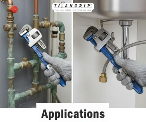 Image of Plumbing Tool Set, 3-Piece Combo with Pipe Wrench, Water Pump Plier, Screw Wrench