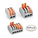 90 PCS Lever Wire Connectors Kit Compact Splicing Wire Connectors Fast Connection Terminal Electrical Connectors 2/3/5 Conductor Assortment Kit for Quick Connect 28-12 AWG