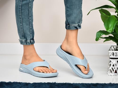 Image of HEALTH FIT SUPER SOFT Women's Flip-Flops Women's & Girl's Slippers | Comfortable & Lightweight | Soft Foot Massager | OUT Door & IN Door Flip-Flops Slipper INDIGO