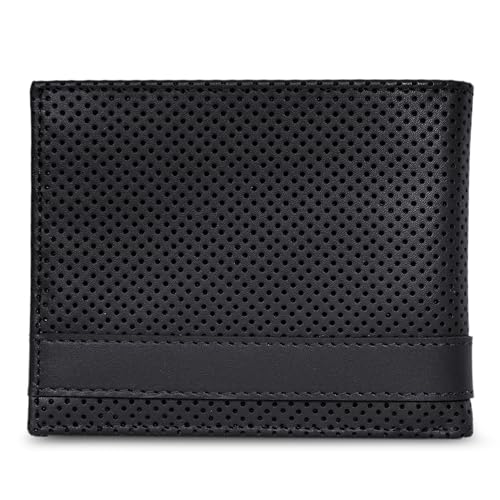 Image of Nautica Men's Bifold Leather Wallet | RFID Blocking | ID Window | Card Slots | Organization | Durable | Stylish