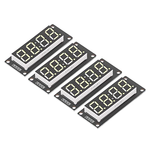 LED 4 Digit, Set Digital Tube Display Board 7 Segments Segment 0.56in TM1637 Drive Chip Displays Clock Module White MRA041B Sets e (Yellow MRA041E)