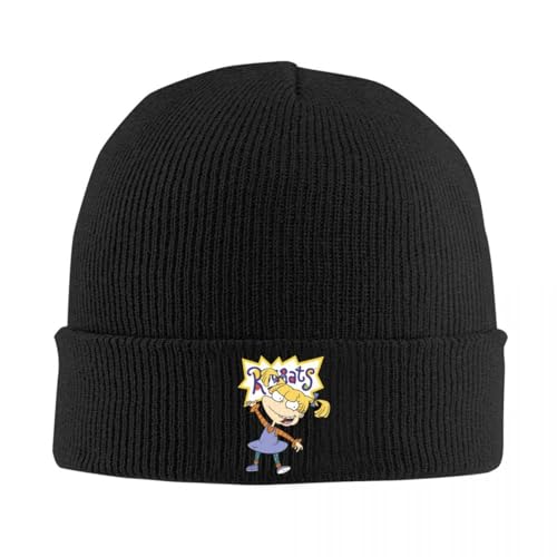 OREURUIK R-Rugrats Anime Angelica Sombreros de Punto Regalos Gorro de Anime Unisex Gorras de Sombrero