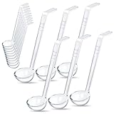 15 pieces 7 Inches 1 oz Clear Small Ladles Mini Ladle for Sauce Long Handle Punch Acrylic Ladles Plastic Dressing and Sauces Ladles for Serving Soup Punch Bowl Cocktail Juices Fruit Parties