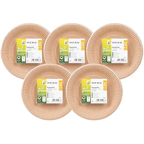 HEKU Be Green - Pack de 100 platos de papel orgánico Cover