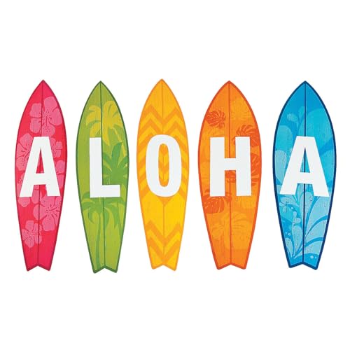 Aloha Surfboard Cut Outs, Set of 5 - each is 28
