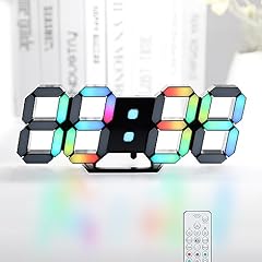 KOSUMOSU LED Digital Clock Neon Clock 9 . 7 " Black Gaming Clock RGB LED Wall Clock for Living Room photo KOSUMOSU LED Digital Clock Neon Clock 9 . 7 " Black Gaming Clock RGB LED Wall Clock for Living Room