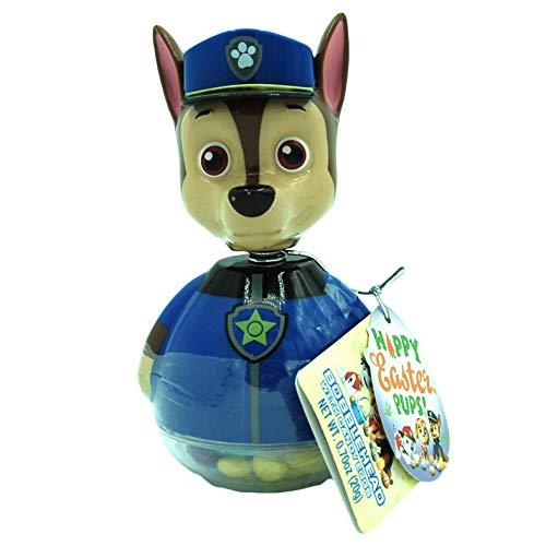 Paw Patrol Easter Candy Eggs (1 Pack) Chase Paw Patrol Candy Dispenser Bobblehead - Easter Basket Filler and Paw Patrol Party Favors
