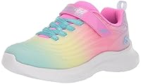 Skechers Girls Jumpsters 2.0-Blurred Dream Sneaker, Pink/Multi, 13 Little Kid
