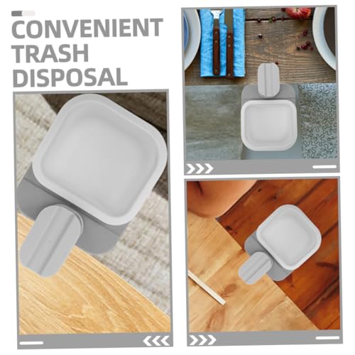Basurero mini clip rotatorio 2 piezas blanco miniatura 7