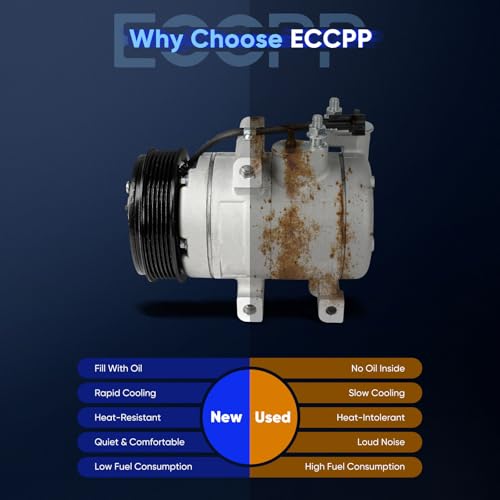 Image of ECCPP AC Compressor 2006-2010 Fit for Ford Explorer for Mercury Mountaineer 4.0L 2007-2010 Fit for Ford Explorer Sport Trac 4.0L AC Compressor with Clutch Rapid Cooling
