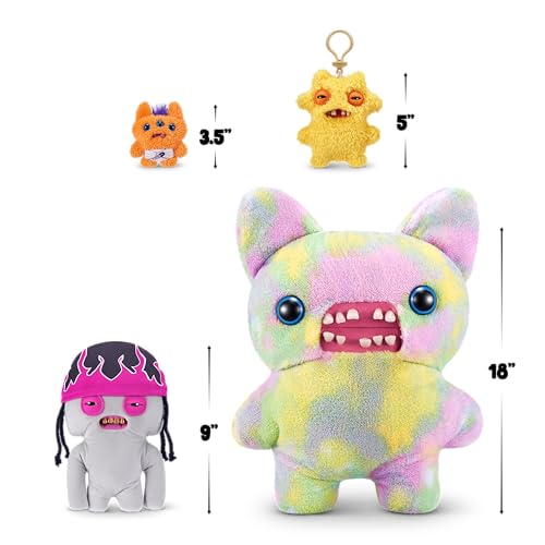Fuggler Fugg Life 9-Inch Plush Toy (Squidge) By Zuru – Funny Ugly Monster Stuffed Animal With Human-Like Teeth, Quirky Collectible Plush For Kids, Tweens, Teens, Adults & Weird Toy Lovers - 9