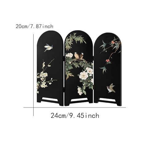Panneau d'intimité d'art chinois et paravent de bureau pliable zen - 4