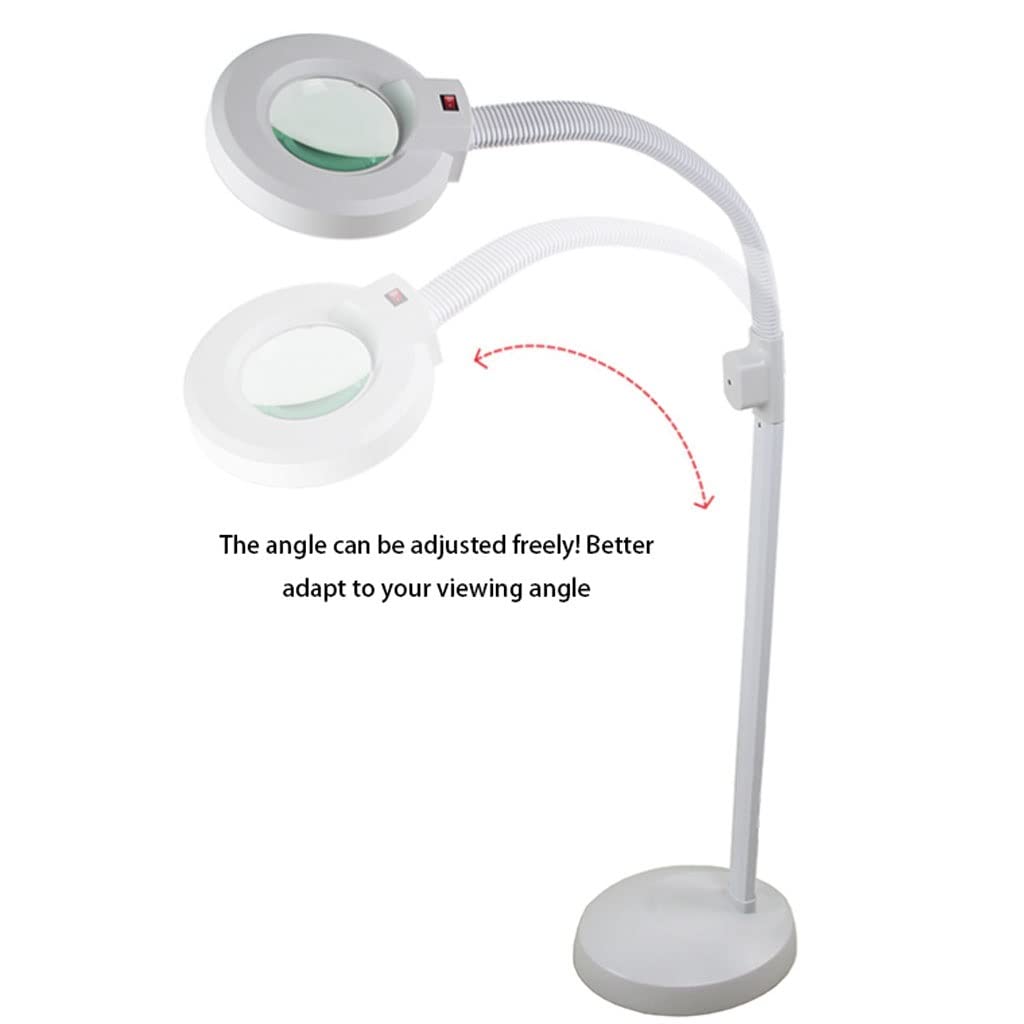 Lupe Vollständige Seite vergrößerte Stehlampe mit hellem LED Leichter Flexibler Hals Dimmable Stand Robuste Basis for geschlossene Arbeitsnähe Arbeiten in der Nähe (Color : 1.75x)